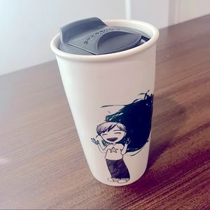 Starbucks Dot Collection Travel Mug 2015 Child Finger Paint